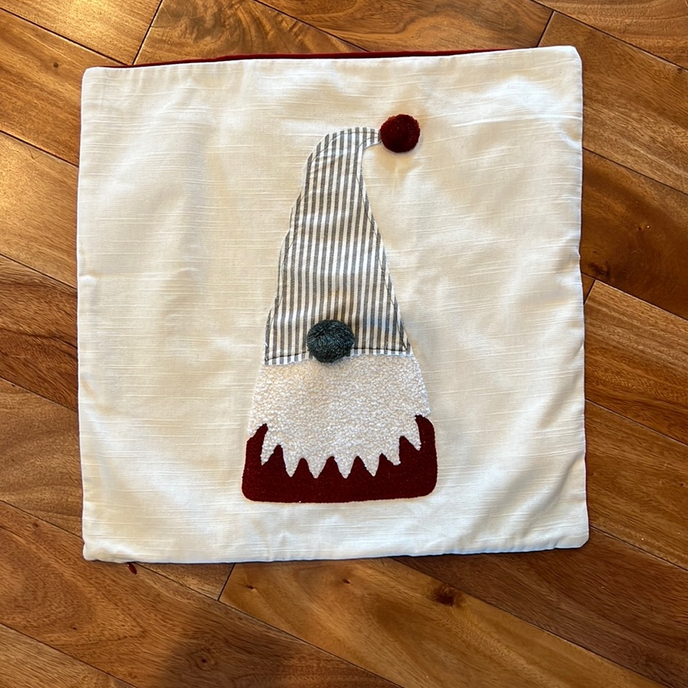 Pottery Barn gnome Holiday Christmas pillow cover.